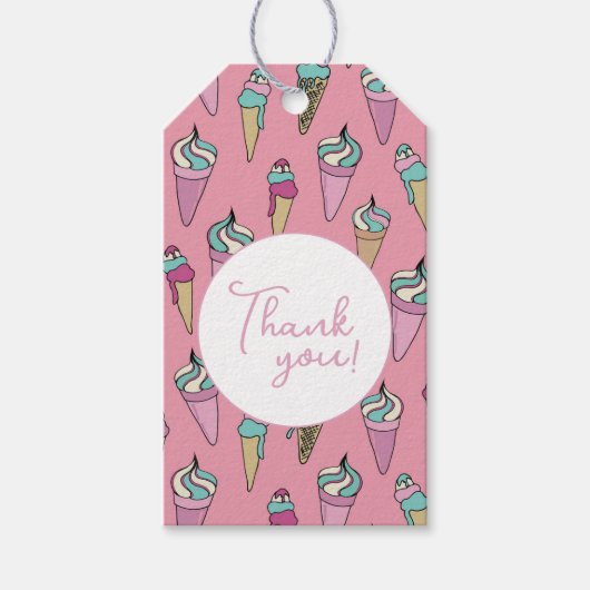 Ice Cream Dank u Cadeaulabel (Voorkant)