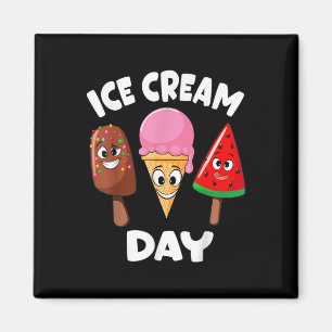 Ice Cream Day Summer Party Ice Cream Maker Kinder Magneet