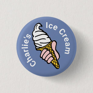Ice Cream Design for Ice Cream Seller Ronde Button 3,2 Cm