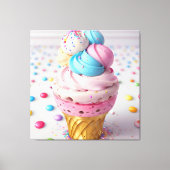 Ice Cream Drie Canvas Afdruk (Voorkant)
