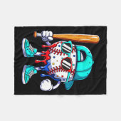 Ice Cream Drip Baseball Sts Baseball Lifestyle Boy Fleece Deken (Voorkant (Horizontaal))