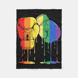 Ice Cream Drip Boxing Rainbow Lesbian Gay Pride Wo Fleece Deken