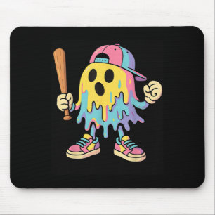 Ice Cream Drip Kleurrijke Ghost Baseball Spots Hal Muismat