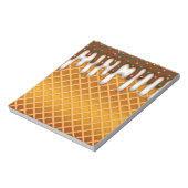 Ice Cream Drip Waffle Cone Chocolate and Vanilla Notitieblok (Gedraaid)