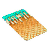 Ice Cream Drip Waffle Cone Mint with Sprinkles Magneet (Rechterzijde)