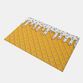 Ice Cream Drip Waffle Cone with Sprinkles Deurmat (Schuin)