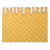 Ice Cream Drip Waffle Cone with Sprinkles Notitieblok (Voorkant)