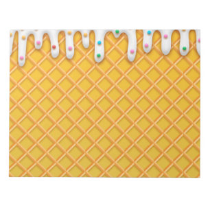 Ice Cream Drip Waffle Cone with Sprinkles Notitieblok