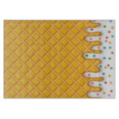 Ice Cream Drip Waffle Cone with Sprinkles Snijplank (Voorkant)