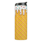 Ice Cream Drip Waffle Cone with Sprinkles Thermosbeker (Gedraaid links)