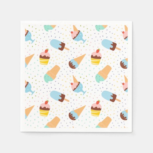 Ice Cream en Confetti Servet (Voorkant)