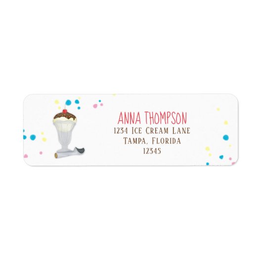 Ice Cream Etiket (Voorkant)