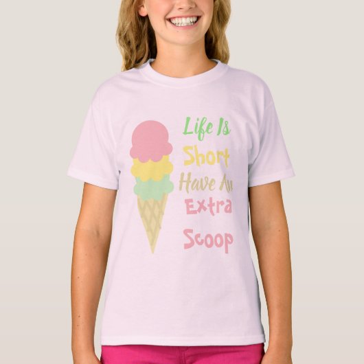 Ice Cream Extra Scoop T-Shirt (Voorkant)