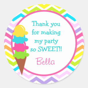 Ice Cream Favor Stickers