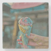 Ice cream flavor stenen onderzetter (Voorkant)