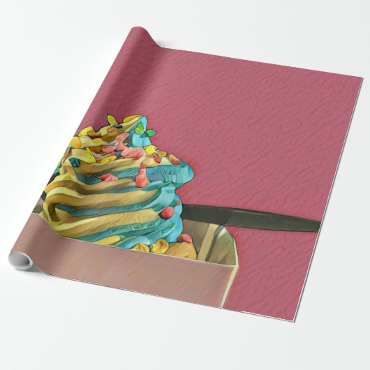 Ice cream for kids cadeaupapier (Uitgerold)