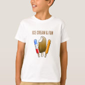 Ice Cream & Fun Verjaardag T-shirt (Voorkant)
