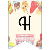 Ice Cream Gelukkige Verjaardag Bunting Banner (Tweede vlag)