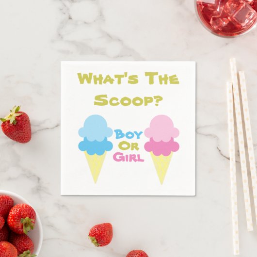 Ice Cream Gender onthullen Servet (Insitu)