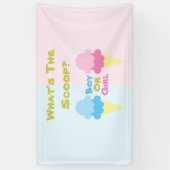 Ice Cream Gender onthullen Spandoek (Verticaal)