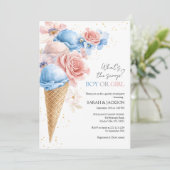 Ice Cream Gender Release Party Kaart (Staand voorkant)