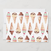 Ice Cream Girl Anniversaire Photo Invitation (Dos)