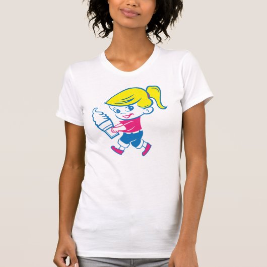 Ice Cream Girl - Basic White T-shirt (Voorkant)