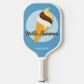 Ice Cream Hallo aangepaste naam en kleur Pickleball Paddle (Achterkant)