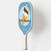 Ice Cream Hallo aangepaste naam en kleur Pickleball Paddle (Links)