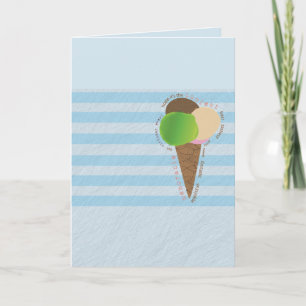 Ice Cream Happy Birthday Kaart