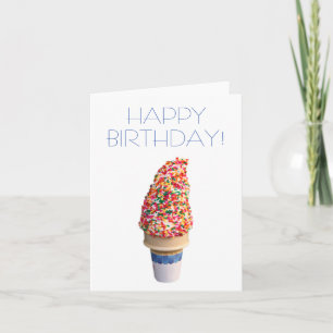 Ice Cream Happy Birthday Kaart