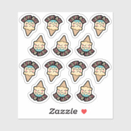 Ice Cream Happy Mail Custom-Cut Vinyl Sticker