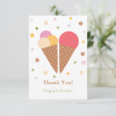 Ice Cream - Hartelijk dank Bedankkaart (Staand voorkant)