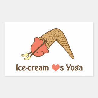 Ice-cream houdt van Yoga Stickers