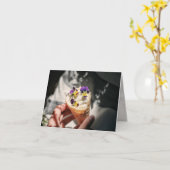 Ice cream invitation card kaart (Gele Bloem)