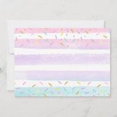 Ice Cream Invitation Three is de zoete derde verja Kaart (Achterkant)
