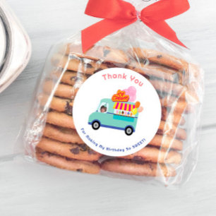 Ice Cream je schreeuwt verjaardag Ronde Sticker