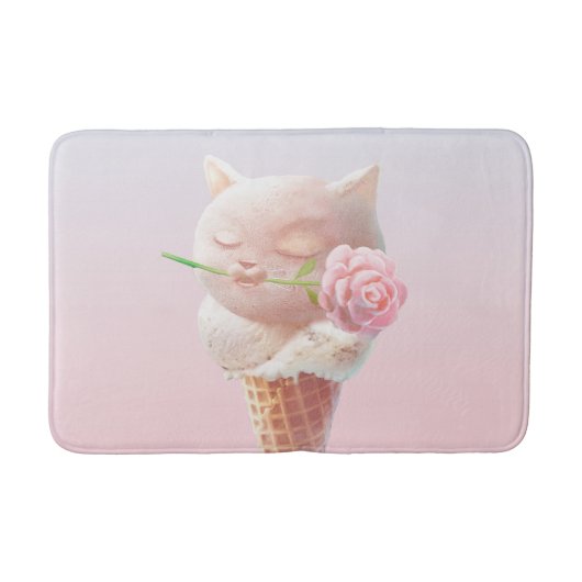 Ice Cream Kat – Rosy & Dreamy Badmat (Voorkant)