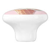 Ice Cream Kat – Rosy & Dreamy Keramische Knop (Zijkant)