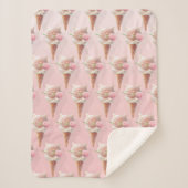 Ice Cream Kat – Rosy & Dreamy Sherpa Deken (Voorkant)