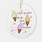 Ice Cream Keramisch Ornament (Links)