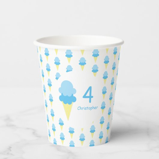 Ice Cream Kinder zomerzaterdag Papieren Bekers (Voorkant)