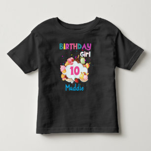 Ice Cream Kleurrijke Kegels Verjaardag Meisje Matc Kinder Shirts
