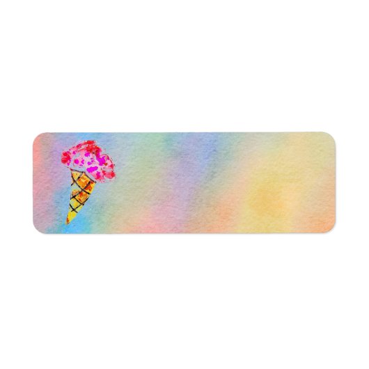 Ice Cream Kone Return Address Label (Voorkant)
