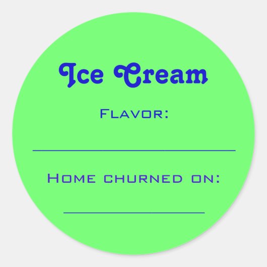 Ice Cream Label (Voorkant)