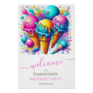 Ice Cream Leuke Verjaardag Perfect Poster