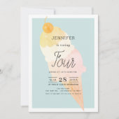 Ice Cream Light Blue Verjaardag Kaart (Voorkant)