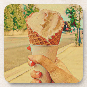 Ice cream lover gift bier onderzetter