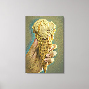 Ice cream lover gift canvas afdruk