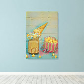 Ice cream lover gift canvas afdruk (Insitu (Houten vloer))